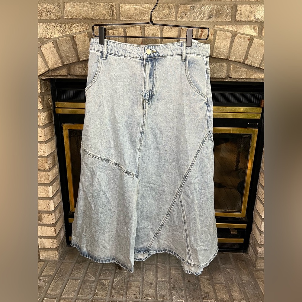 Women’s XL Cyanrose Long Jean Skirt High Waist